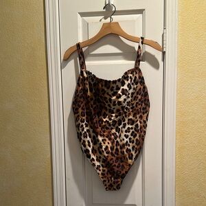 Leopard Print Forever 21+ One Piece Swimsuit